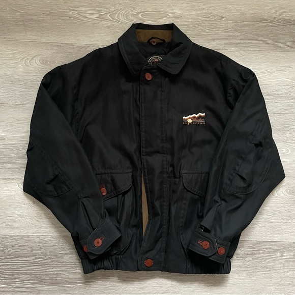 Vintage Other - Vintage Whistler BC Blackcomb Storm Tech Bomber Jacket Full Zip Up Black Mens